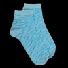Femme Doré Doré Socquettes^Socquettes en coton doux et effet brillant lurex - Bleu turquoise