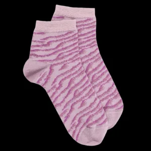 Femme Doré Doré Socquettes^Socquettes en coton doux et effet brillant lurex -