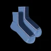 Femme Doré Doré Socquettes^Socquettes en coton éponge à motifs colorés pour femmes - Bleu Macadam