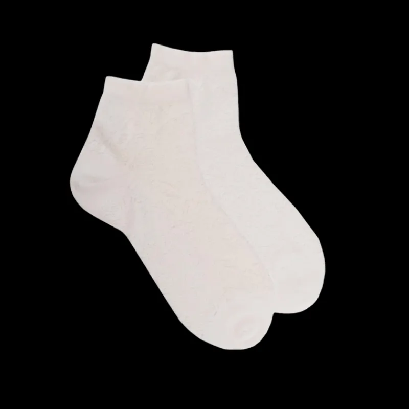 socquettes_en_coton_uni_p_0-1.webp Femme Doré Doré Socquettes^Socquettes en coton uni pour femmes avec traitement par transparence - Blanc Givre