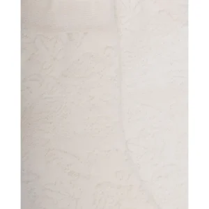 Femme Doré Doré Socquettes^Socquettes en coton uni pour femmes avec traitement par transparence - Blanc Givre