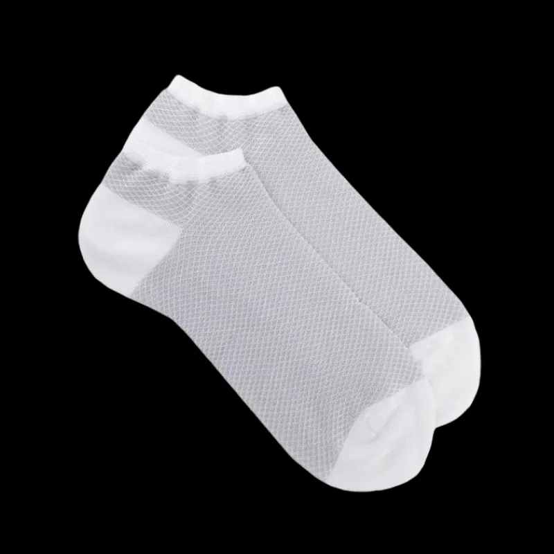 socquettes_en_viscose__pe_0-1.webp Femme Doré Doré Socquettes^Socquettes en viscose à petits losange -