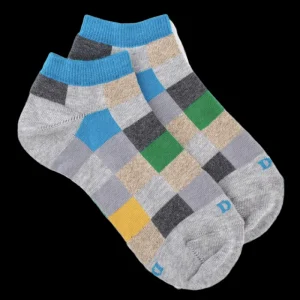 Enfant Doré Doré Socquettes^Socquettes enfant à carreaux en coton - Gris