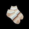 Enfant Doré Doré Socquettes^Socquettes enfant à rayures en coton avec effet brillant - Beige Grège