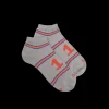 Enfant Doré Doré Socquettes^Socquettes enfant en coton à motifs rayures colorés et numero - Gris Métal