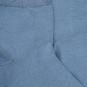 Enfant Doré Doré Socquettes^Socquettes enfant en coton uni - Bleu Antarctique