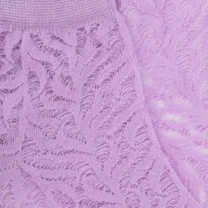 Femme Doré Doré Socquettes^Socquettes femme ajourées en fil d'Écosse - Rose Corolle