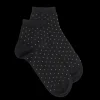 Femme Doré Doré Socquettes^Socquettes femme avec à micro pois s - Fond blanc