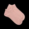Femme Doré Doré Socquettes^Socquettes femme en coton avec effet brillant - Praline