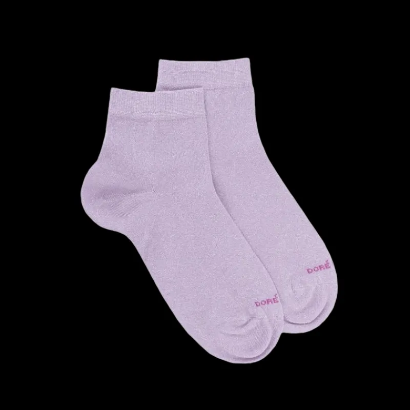socquettes_femme_en_coton_0-25.webp Femme Doré Doré Socquettes^Socquettes femme en coton avec effet brillant - Violet Crocus