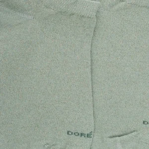 Femme Doré Doré Socquettes^Socquettes femme en coton avec effet brillant - Vert Sauge