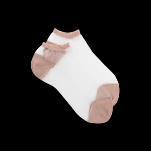 Femme Doré Doré Socquettes^Socquettes femme en polyamide avec pointes et talons lurex -