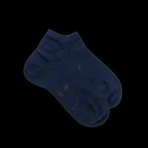 Femme Doré Doré Socquettes^Socquettes femme Light en fil d'écosse - Bleu foncé