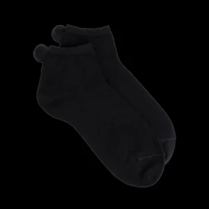 Femme Doré Doré Socquettes^Socquettes femme maille piquet avec pompon -