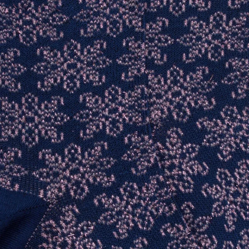socquettes_pour_femmes_en_1-15.webp Femme Doré Doré Socquettes^Socquettes pour femmes en fil d'Ecosse à motifs de mandalas avec effet scintillant. - Bleu Voilier
