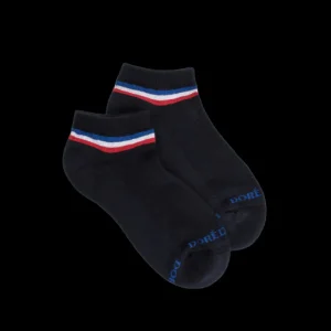 Enfant Doré Doré Socquettes^Socquettes sportifs en coton éponge pour enfants - Bleu marine foncé