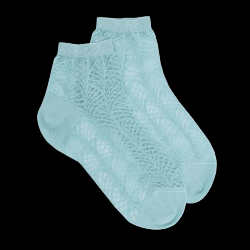socquettes_transparentes__0.webp Femme Doré Doré Socquettes^Socquettes transparentes demi vantail - Turquoise